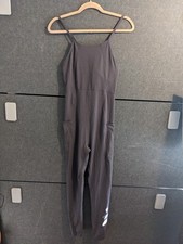 Sweaty Betty Women  s Gray Activewear Jumpsuit L Pockets Adjustable Straps