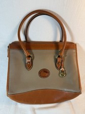 DOONEY BOURKE ALL WEATHER VINTAGE BROWN LEATHER PURSE HANDBAG MADE IN USA 1D
