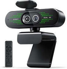 Webcam 4K eMeet Nova Double Camera Zoom 11X Autofocus PDAF RGB Streaming Pro NEW