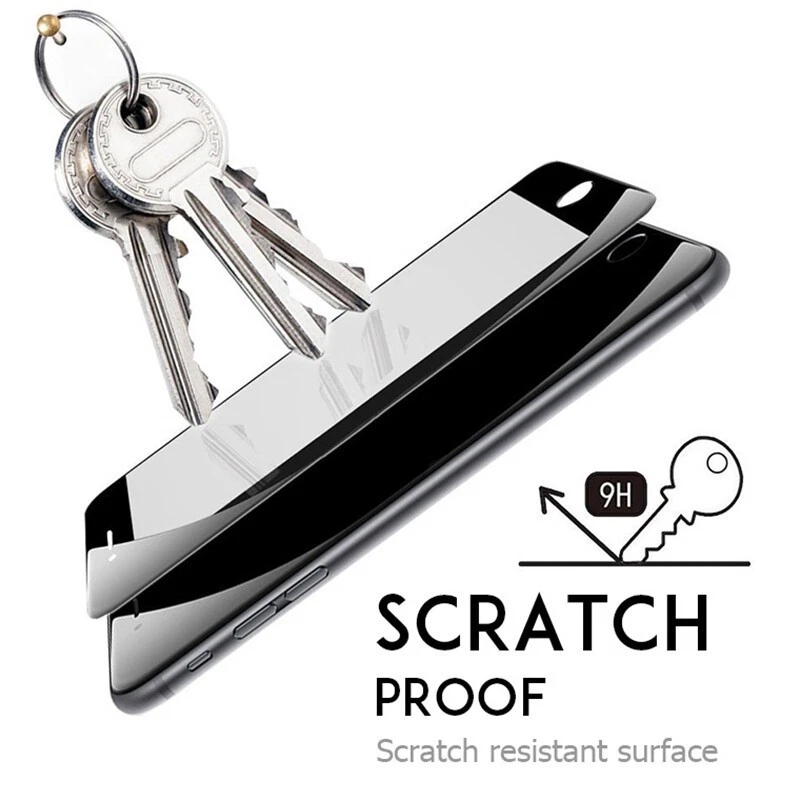 10Pcs For  iPhone i7 (4.7")  Full Cover Tempered Glass Screen Protector Black - Image 4 of 4