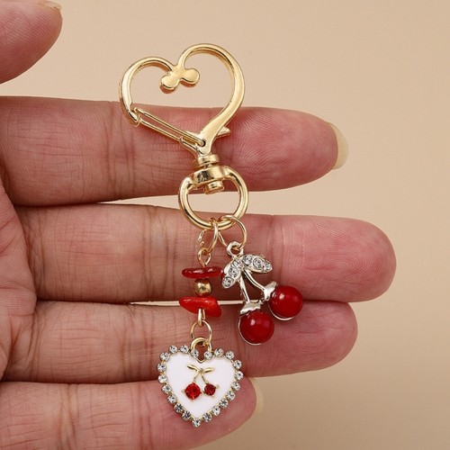 Fashion Cherry Keychain Charm Multifuntional Bag Key Accessory Alloy Texture - 第 7/15 張圖片