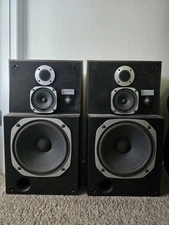 Vintage MCS 8320 Linear Phase 3 Way Speakers With Original Grills