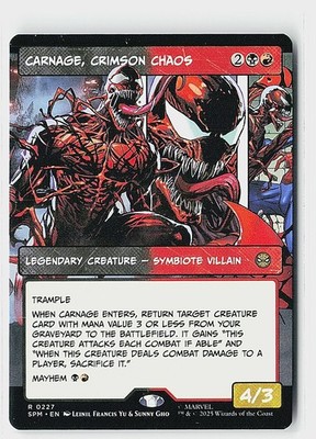 Carnage, Crimson Chaos (Borderless) R Marvel's Spider-Man 227 NM