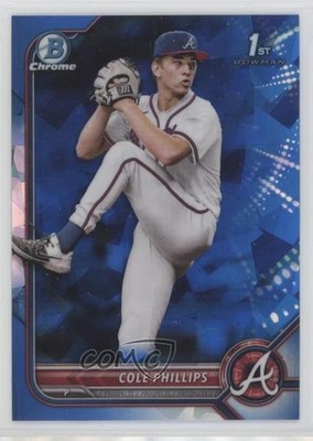 2022 Bowman Chrome Draft Sapphire Cole Phillips #BDC-90 15w5