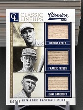 2014 Panini Classics Dave Bancroft / Frankie Frisch / George Kelly /99 Giants