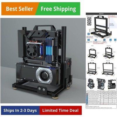 PC Creative Assembly Frame  Bench，Open Air Frame Case, DIY Computer Motherboa...