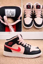 Nike Air Jordan 1 Mid Atmosphere Pink Infrared PS 640734-604 - SZ 3 Y