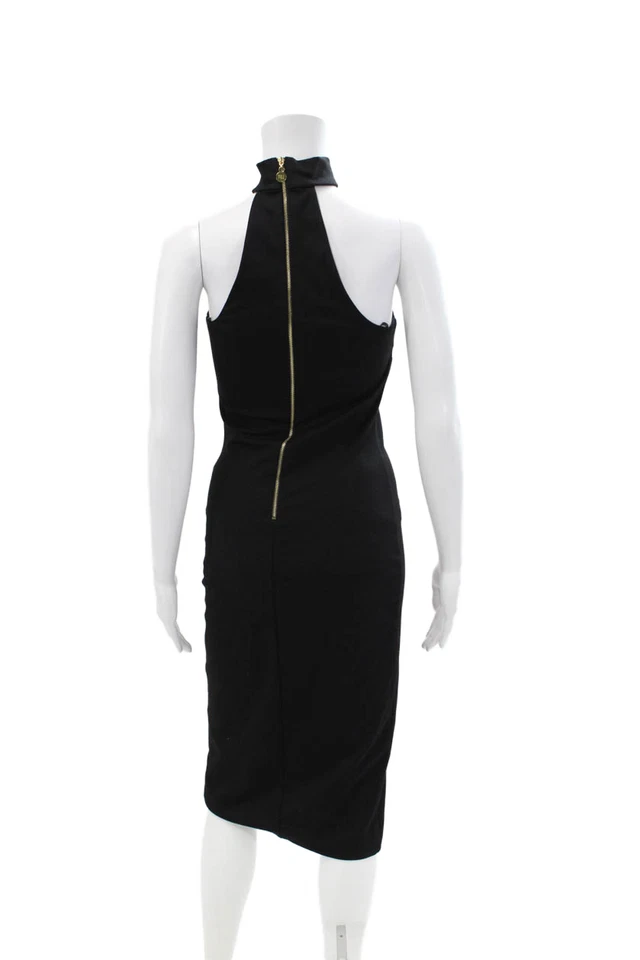Vestido recto negro sin mangas con cremallera trasera cuello gargantilla Amanda Uprichard para mujer talla S Foto 3 de 4