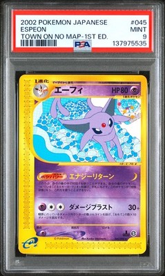 PSA 9 Espeon 045/092 Town On No Map 1st ED 2002 Japanese Pokemon