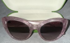 Kate Spade Sunglasses Pink Glitter Cat Eye Plastic 51mm LabrendaOS w/Case