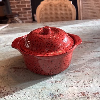 CERUTIL STONEWARE GRES CULINAIRE 6'' ROUND VEGETABLE SERVING BOWL w/LID PORTUGAL