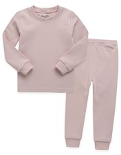 Infant Cotton Sleepwear Pajama Pjs 2pcs Set Basic Creampink JS