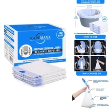 Disposable Commode Liners - 100 Leak-Proof and Odorless Bags for Caregivers