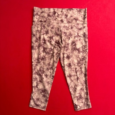 Athleta Salutation Stash Pocket II Printed 7/8 Tight Mauve Tie Dye Leggings 2X