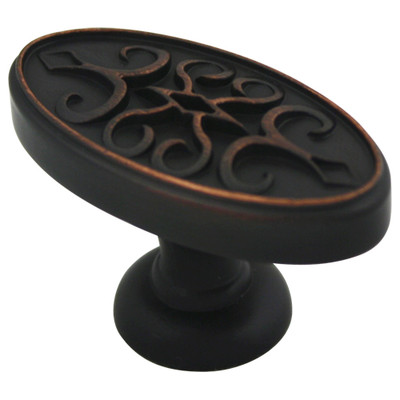 Cosmas Oil Rubbed Bronze Oval Cabinet Knobs #9133ORB