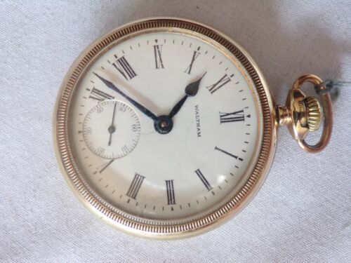 Waltham Crescent Street Gold Filled Swing Out Case Pocket Watch          A - Picture 1 of 4