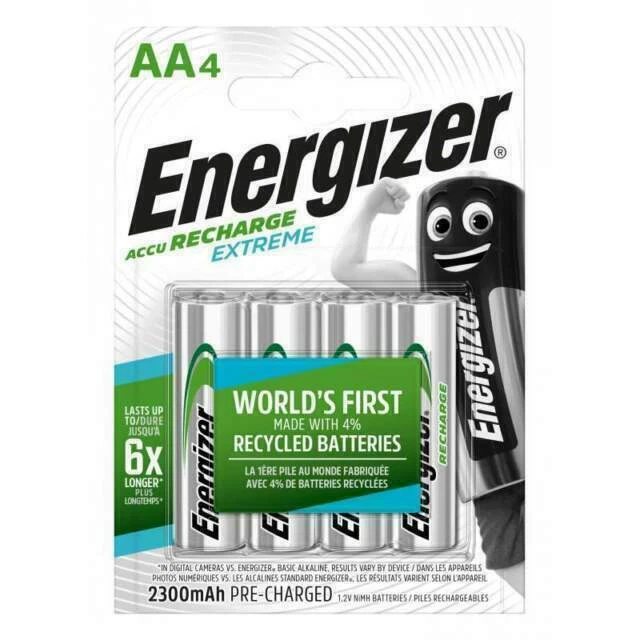 Piles rechargeables AA Energizer pour équipement audio et vidéo