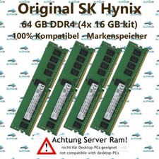 64 GB (4x 16 GB) Rdimm ECC Reg DDR4-2400 Supermicro 1028TR-TF 1028U-E1CR4 + RAM