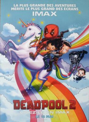 DEADPOOL 2 - REYNOLDS / COMICS / EINHORN - SELTENES ORIGINAL IMAX FILMPLAKAT
