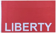 3x5 Huntington Liberty Red & White 100D 3'x5' Woven Poly Nylon Flag Banner