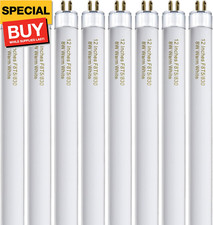 8 Pack F8T5/WW Fluorescent Bulbs Warm White, 12 inch Under Cabinet Light Bulb, T