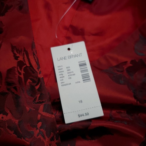 Lane Bryant Sleeveless Floral Blouse Size 18, Red & Black, NWTs - Picture 4 of 6