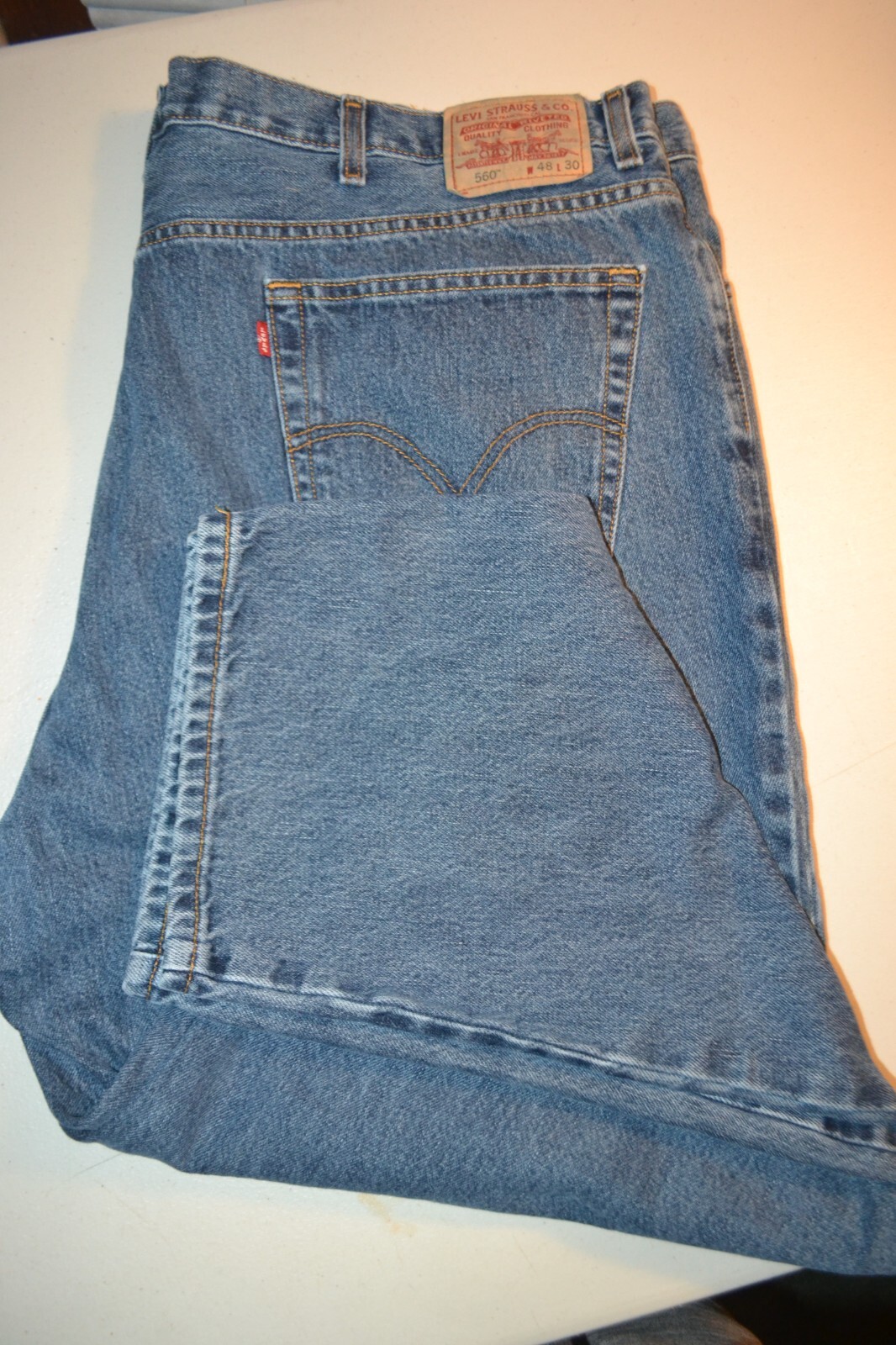 Levis Men Big & Tall 560 Comfort Fit Blue Denim Jeans Size 48x30