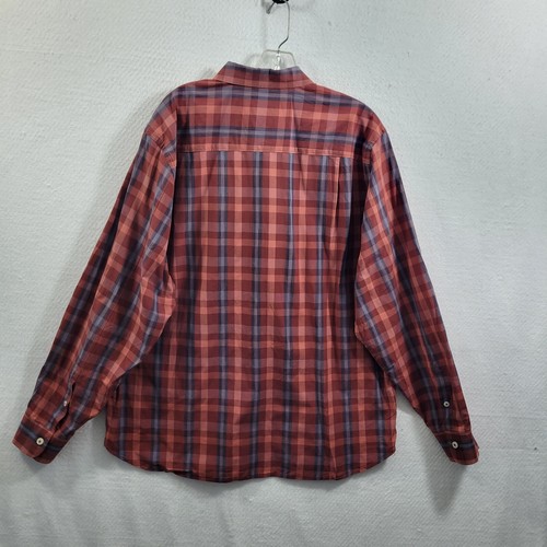 Tommy Bahama Button Front Rust Orange Plaid Shirt Size XL 82424-0872 - Picture 6 of 6
