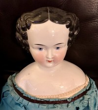C1860 Civil War Era China Head Doll W/Orig Body 28  Grand Size HUGE Perfect