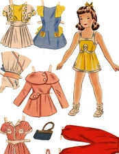 Vintage paper doll with accesories #4