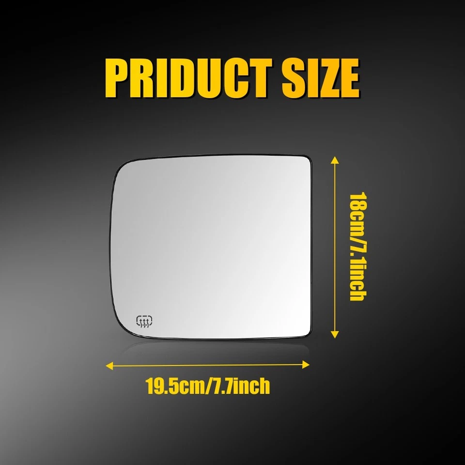Espejo retrovisor de remolque de vidrio térmico superior pasajero lado derecho para Dodge Ram 1500 2500 3500 Foto 4 de 4