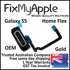 Samsung Galaxy S5 G900 OEM Gold Home Button Main Fingerprint Sensor Flex Cable