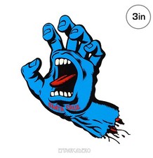 Santa Cruz Screaming Hand Skateboard Sticker 3in classic dot NHS si