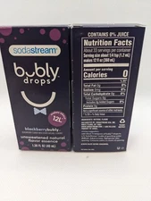 2 Sodastream Bubly Drops Blackberry Unsweetened Natural Flavor Essence BBD 6/22