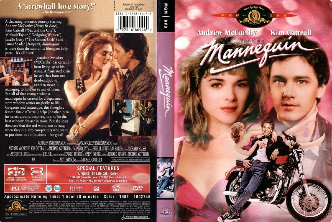 MANNEQUIN A. McCarthy and Kim Cattralll DVD NEW Never played