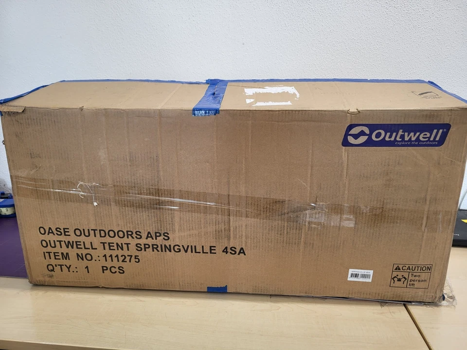 Outwell Springville 4SA Luftzelt 4-Personen 310x530cm blau Tunnelzelt - Bild 2 von 4