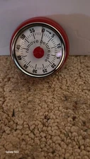 New Stainless Steel Red Mechanical Timer W/Magnetic Suction Time Management!