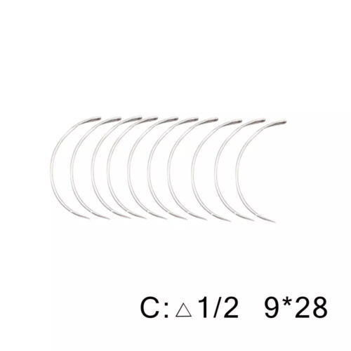 10pcs Metal 1/2 Corner Medical Needle Suture Surgical Veterinary suture needles - Picture 14 of 15