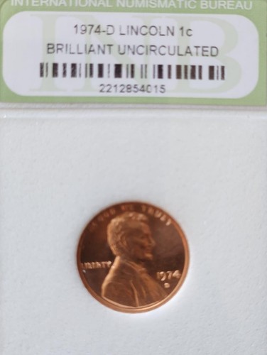 1974-D Lincoln Memorial One Cent Graded Brilliant Uncirculated, 2212854015 - Picture 2 of 9