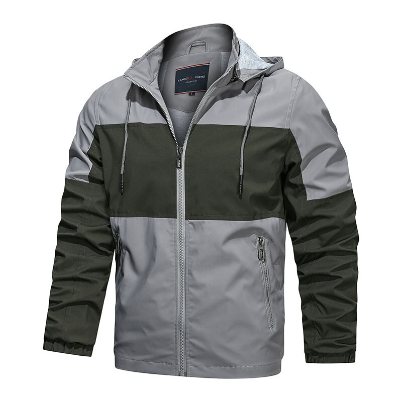Mens Windbreaker Jacket Hoodie 