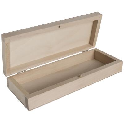 Holz Stiftebox Stift Pinsel Buntstifte Klappdeckel Halter Geschenketui | 20,5x8x4cm