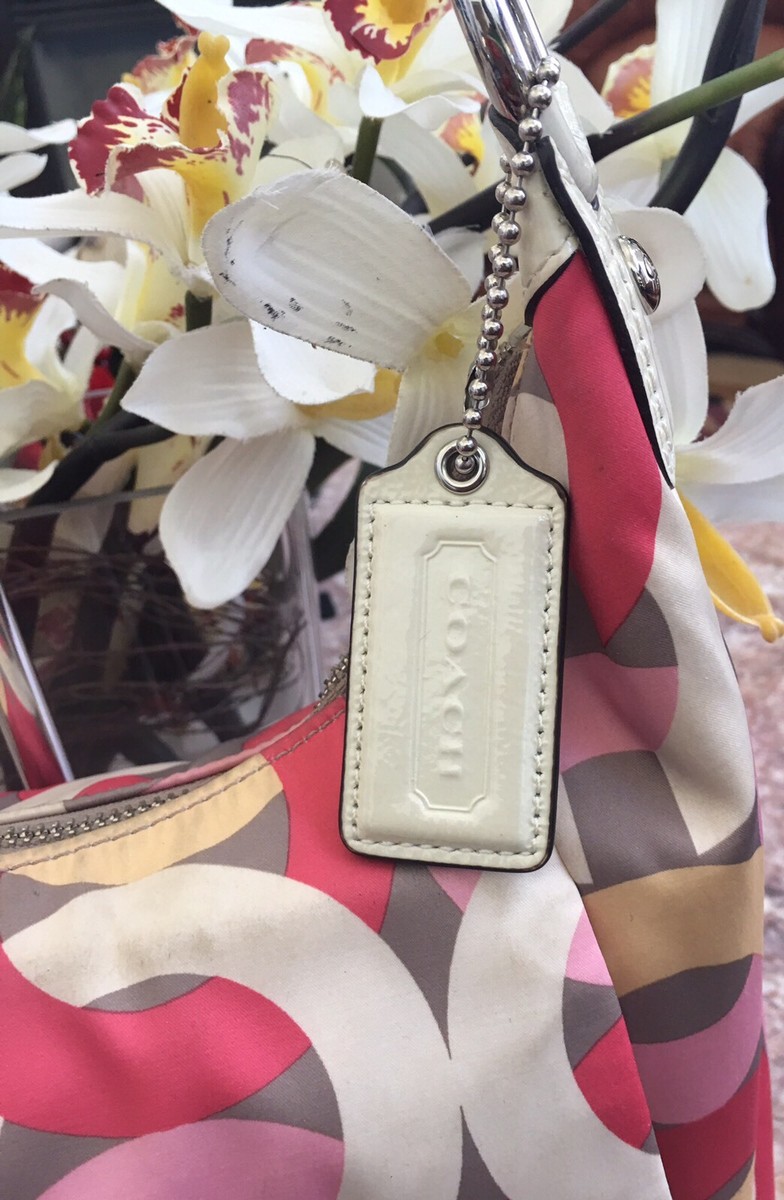 Coach Kristin Signature Multi-Color Nylon Hobo Shoulder