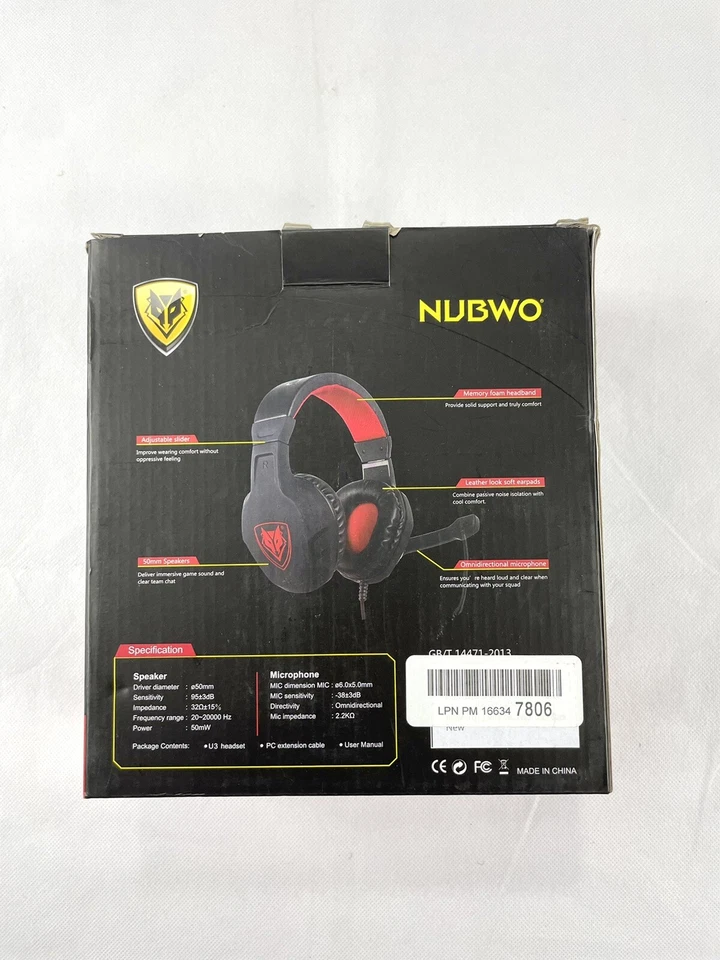 Nubwo U3 3.5mm Black Gaming Headset For PC PS Xbox Mac iPad Switch - Image 2 of 4