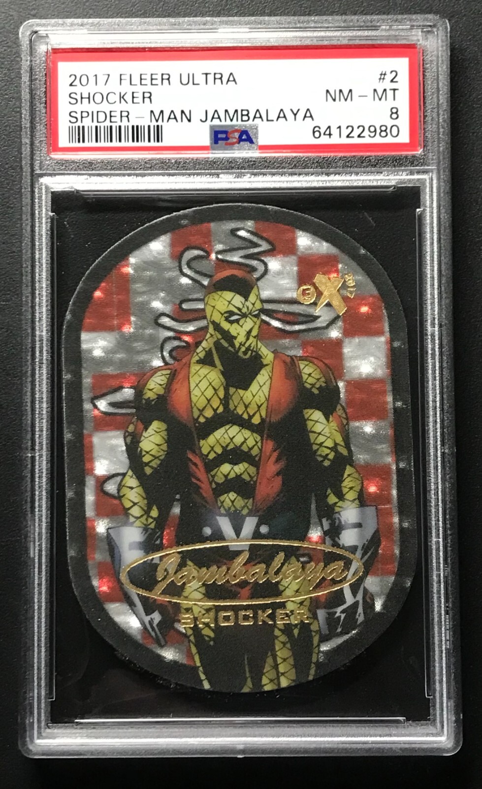 2017 Marvel Fleer Ultra Spider-Man #2  SHOCKER JAMBALAYA PSA 8