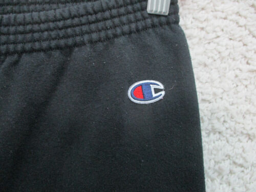 Champion Pants Large Youth Black Jogger Sweatpants Logo Stretch ECO Gym Boys YL - Picture 3 of 10