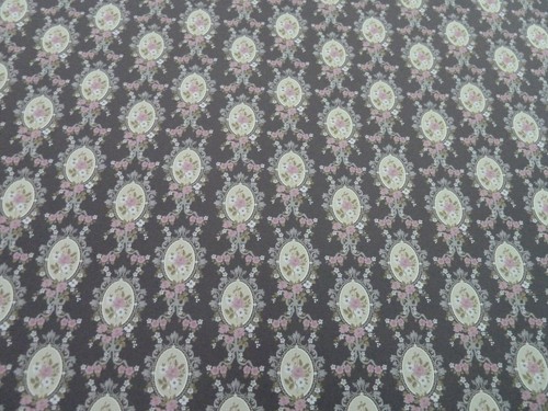 Dolls House Wallpaper Blue Victorian Cameo Interior Décor Miniature 1:12 Scale - Picture 2 of 4
