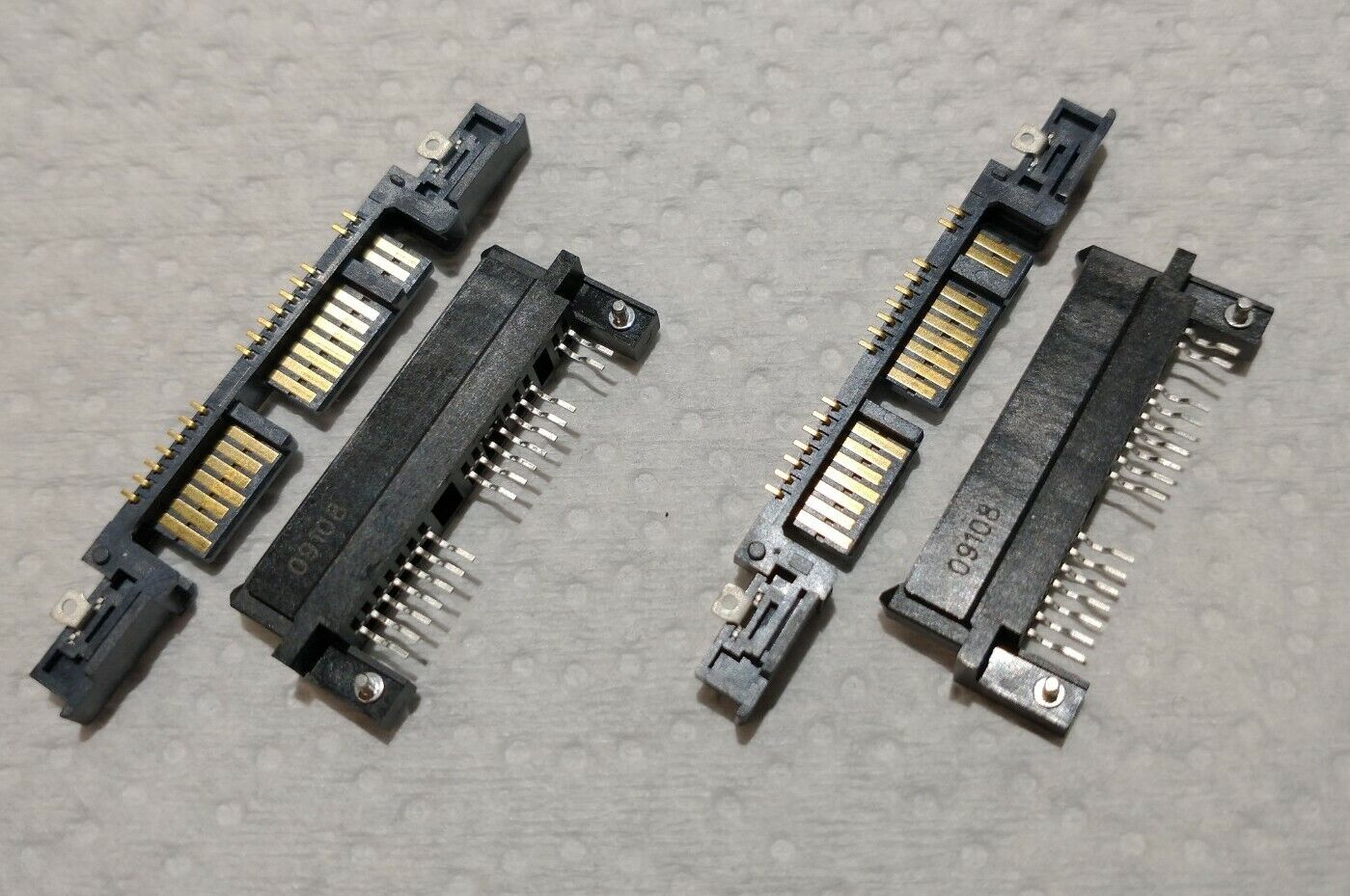 2 Pcs SATA 15 pin power & data PCB SMT connector  (male+female mating pairs)