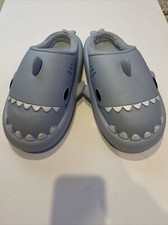Cloudshark Winter Slides With Fleece Lining Grayish Blue Mens Size 9/10