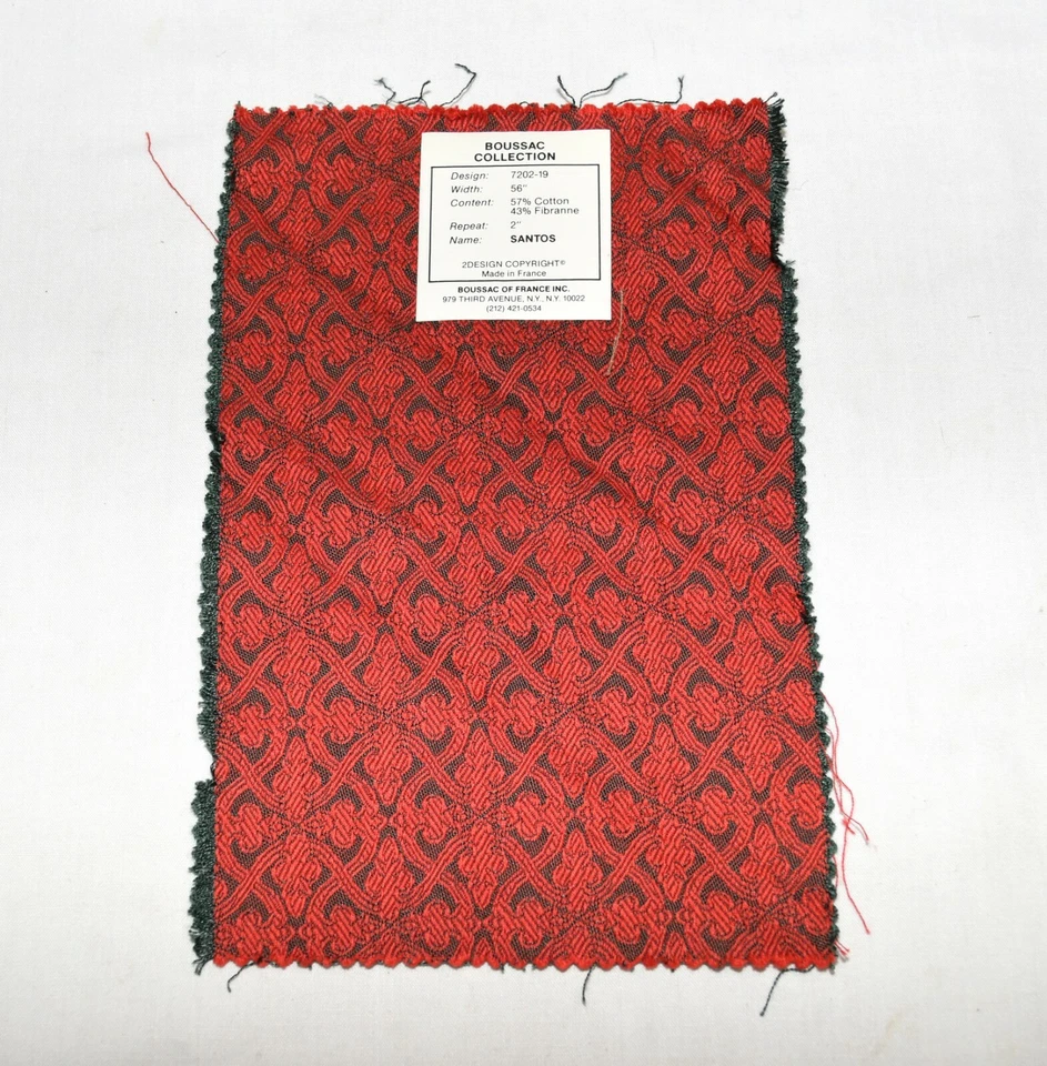 Boussac of France Lot of 5 Cotton Linen  Upholstery Fabric Samples - Image 4 of 4