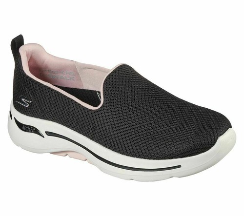 Arch Fit Skechers Shoes Black Pink Go 